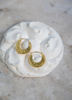 Earrings in silver-gilt Moon