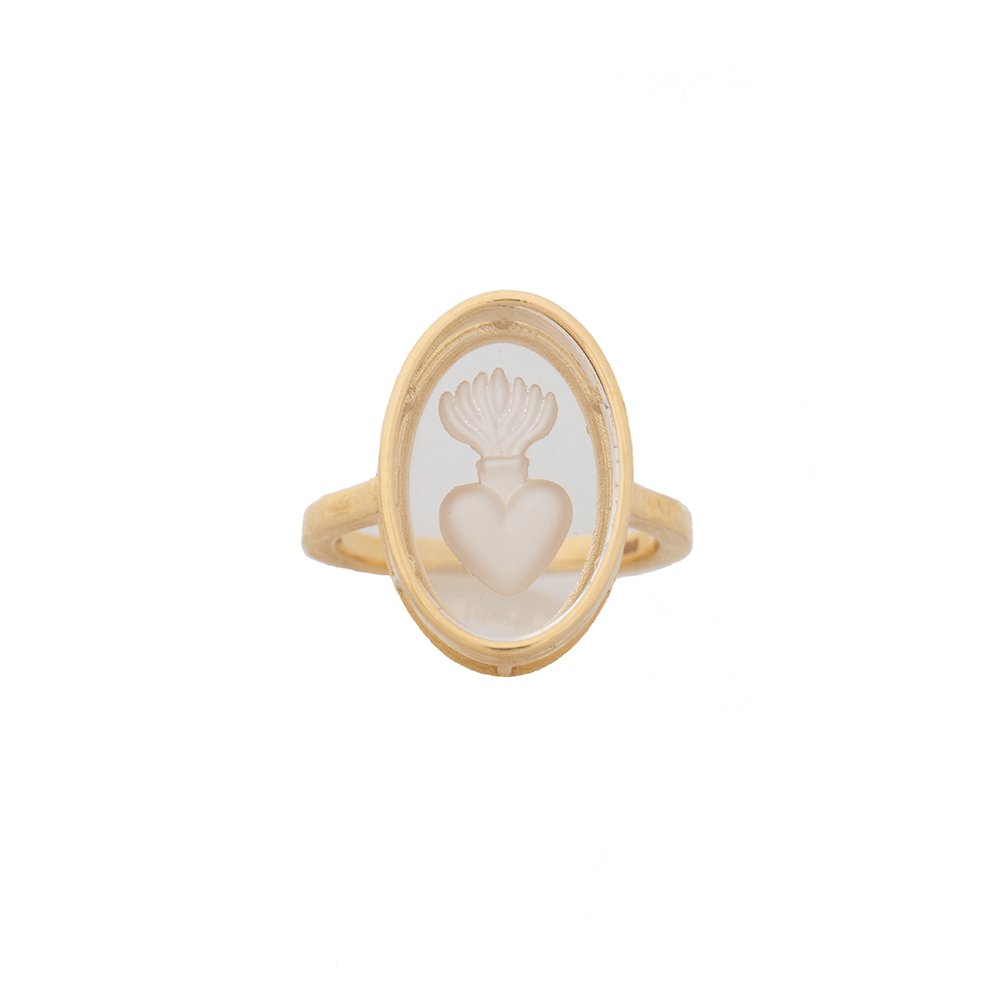 Quartz Heart Ring