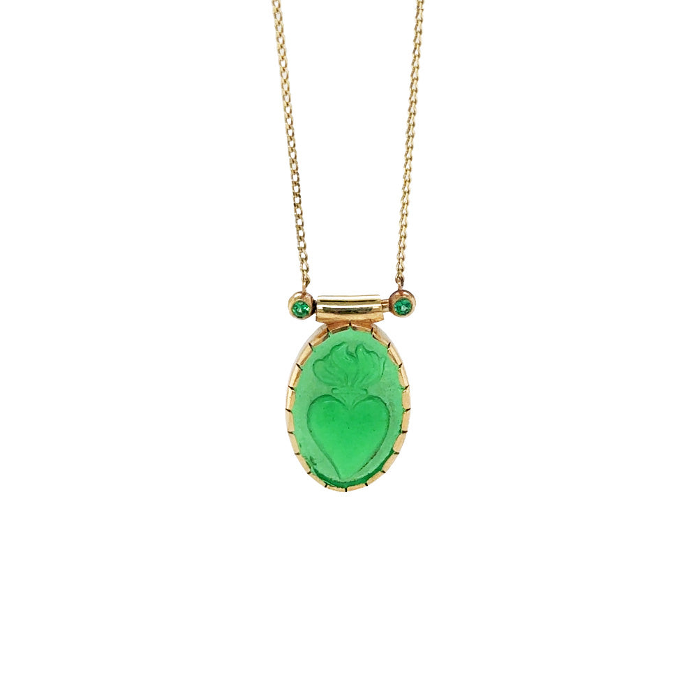 Ex Voto Green Murano Necklace