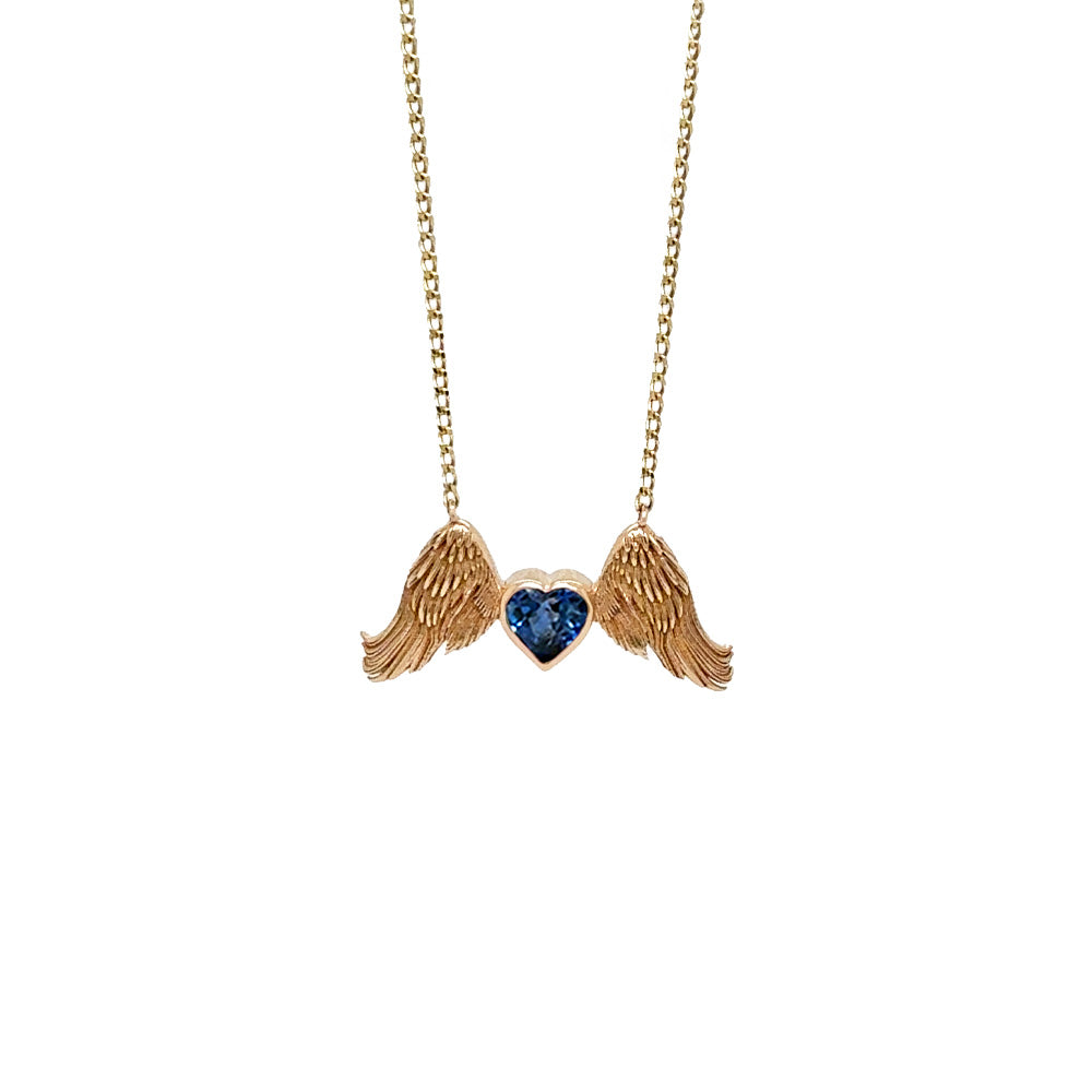 Flying Blue Sapphire Heart