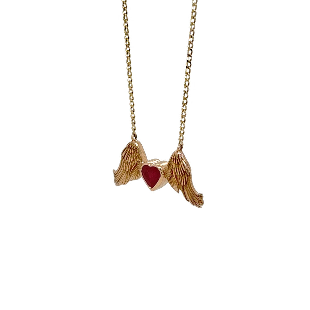 Flying Ruby Heart