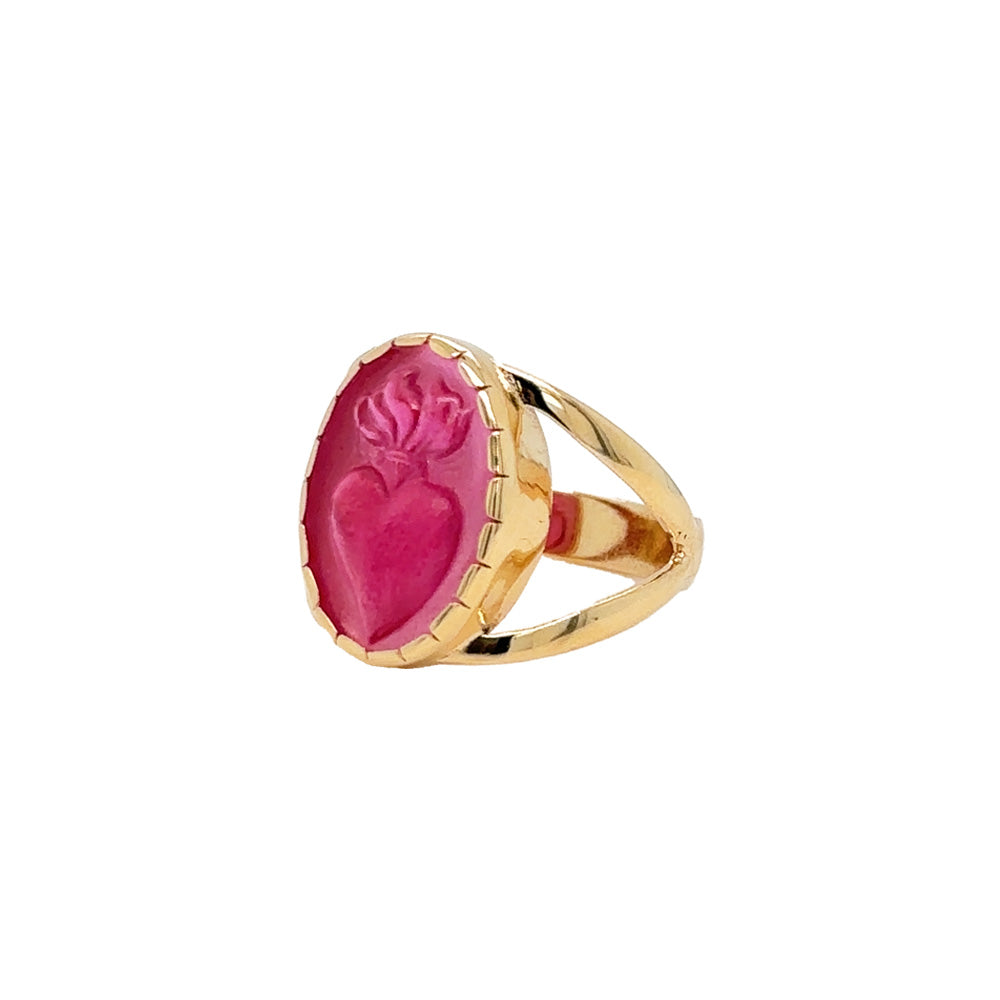 Ex Voto Red Murano Ring