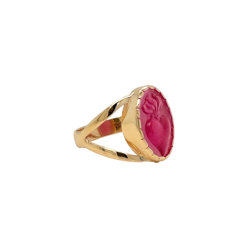 Ex Voto Red Murano Ring