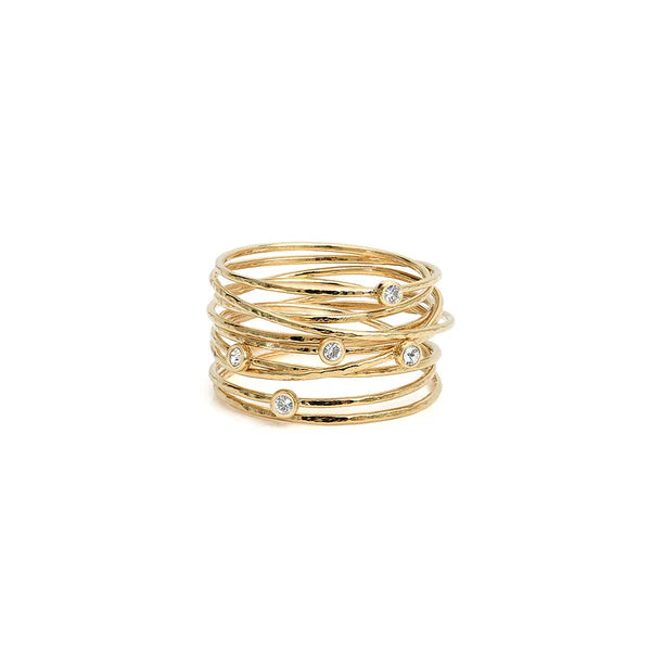 Rhinestones ring grand orient