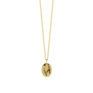 The oval Basic Pendant Necklace Victorian Hand