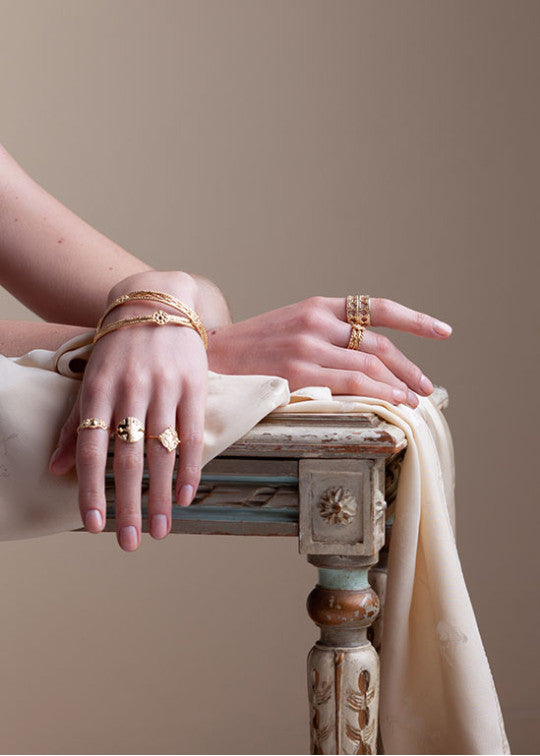 Ring in silver-gilt Dentelle