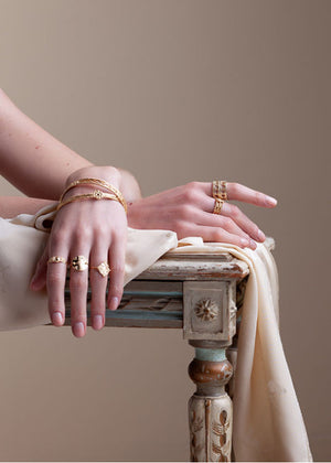Ring in silver-gilt Dentelle