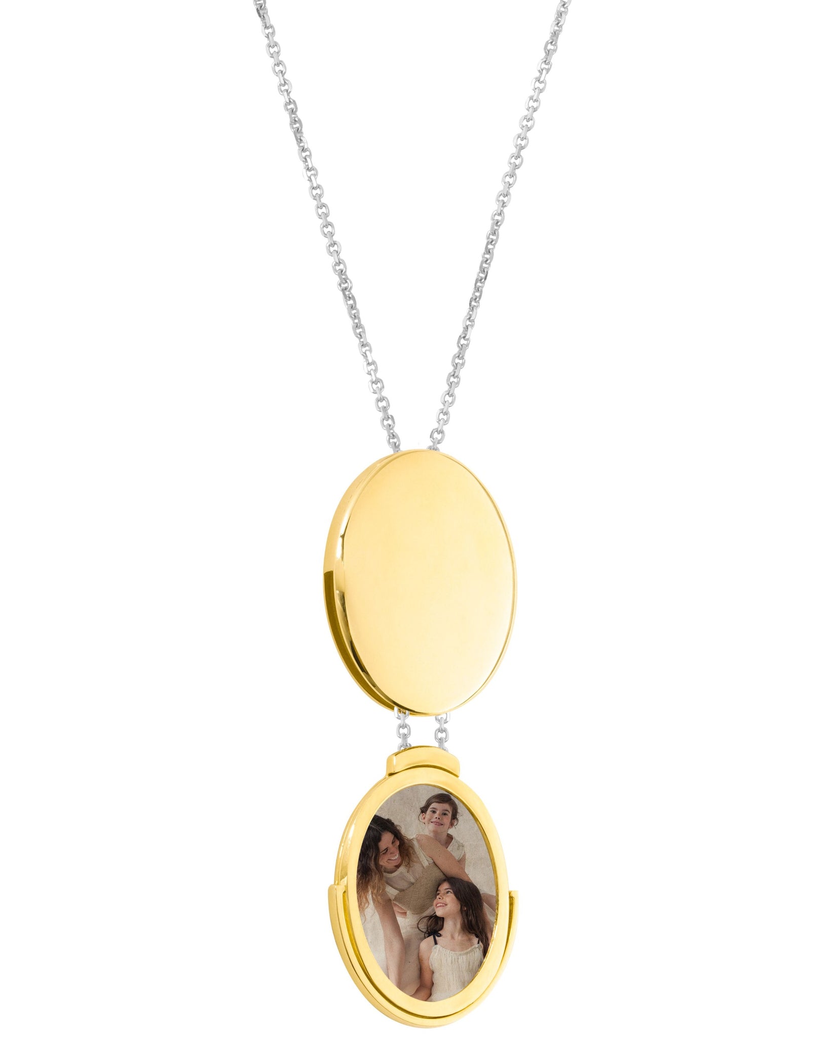 Photo locket necklace L