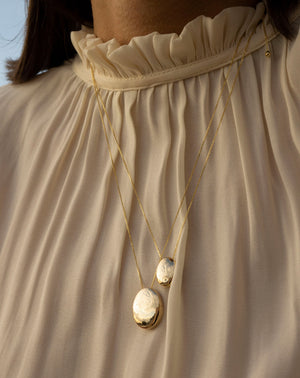 Photo locket necklace L