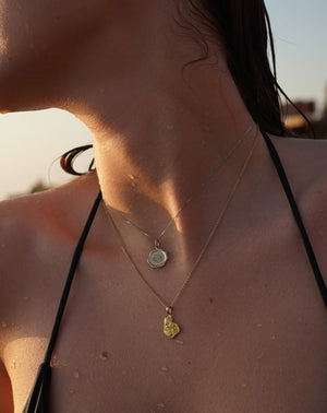 24ct gold nugget charm necklace 3.6