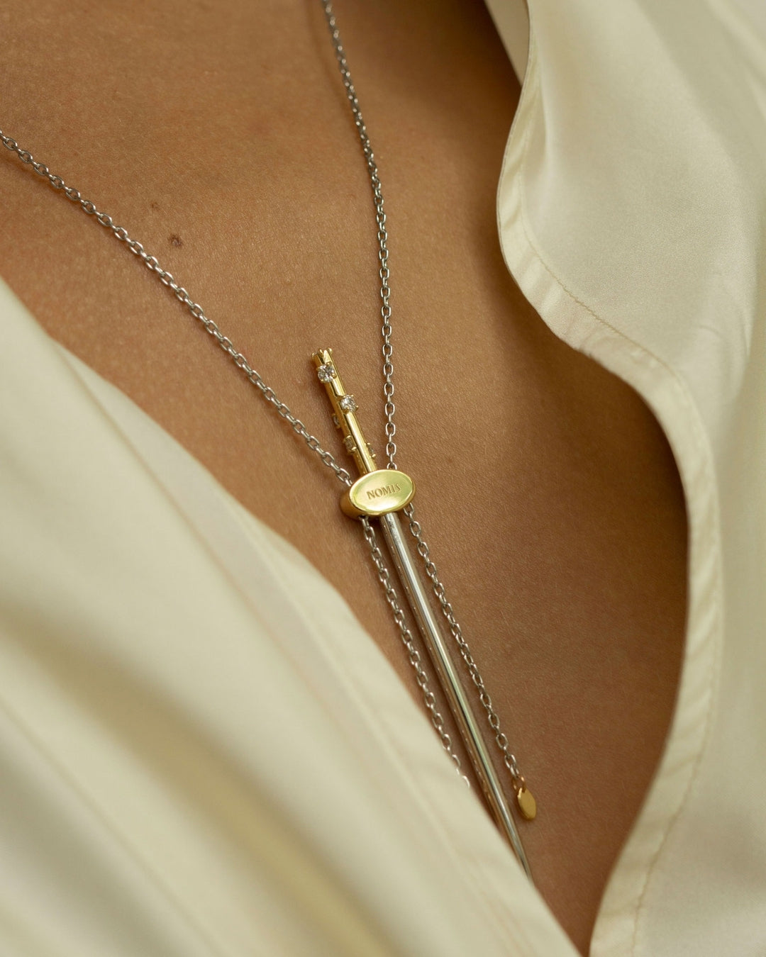 Neve Tzedek combination mono earpin 8 cm