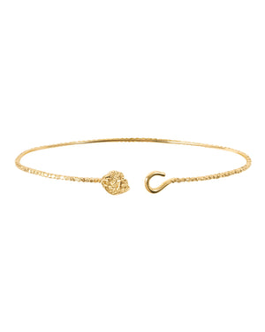 Bangle gold nugget bracelet