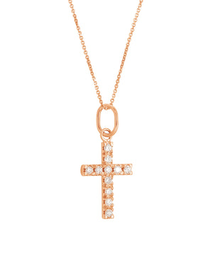Cross diamond necklace