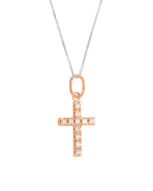 Cross diamond necklace