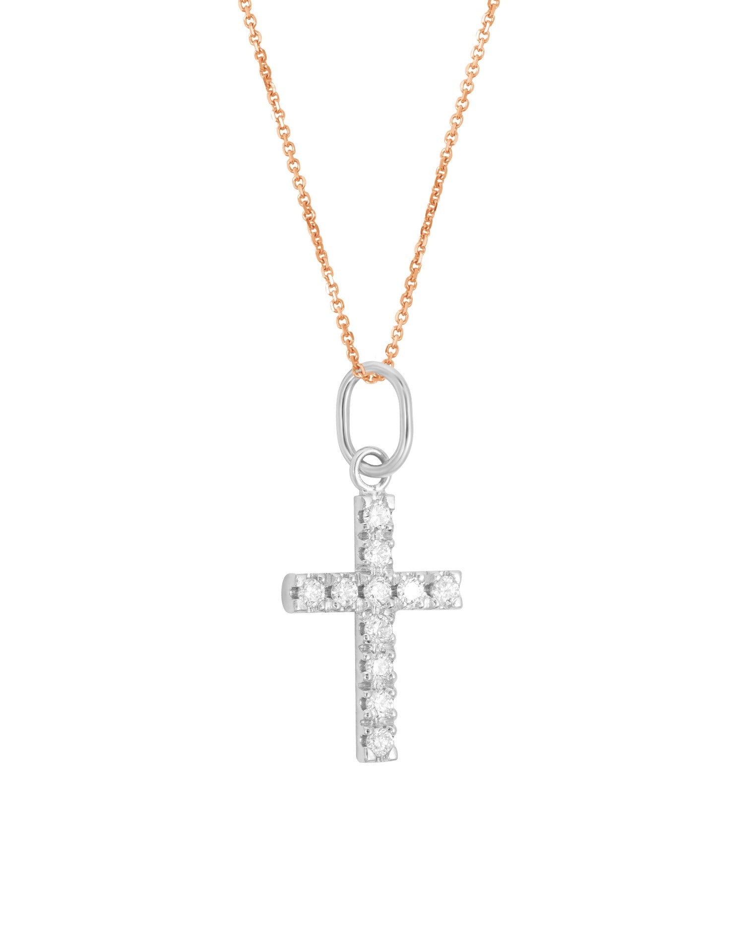 Cross diamond necklace