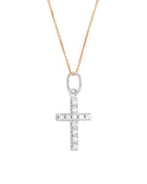 Cross diamond necklace