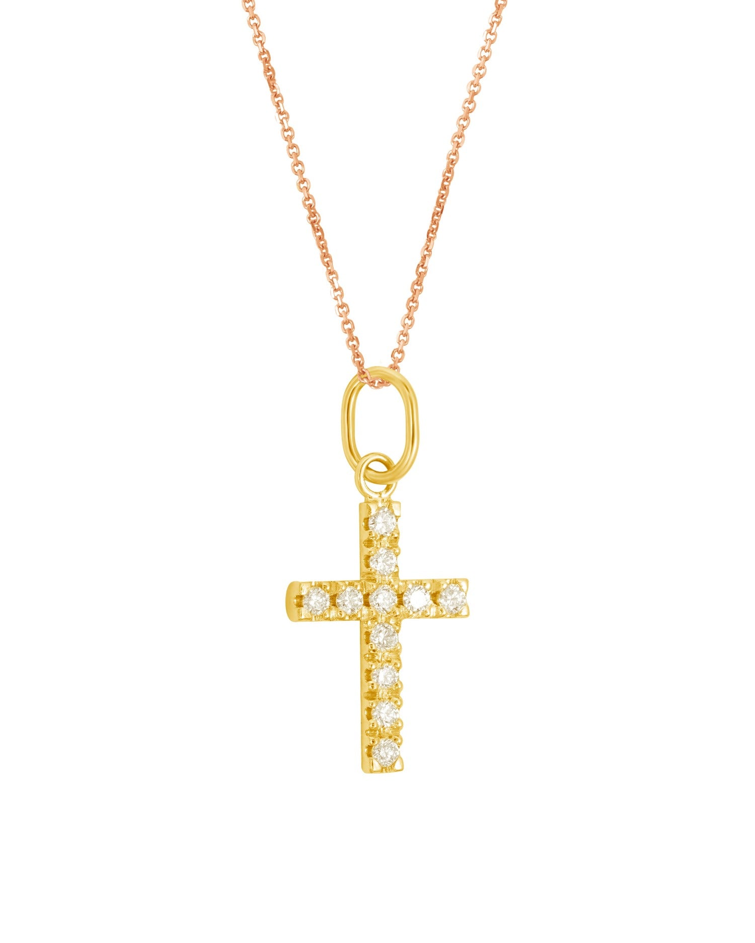 Cross diamond necklace