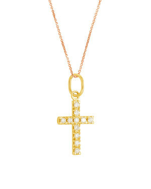 Cross diamond necklace
