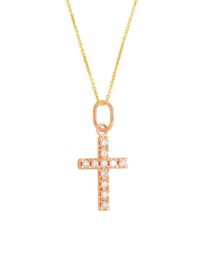 Cross diamond necklace