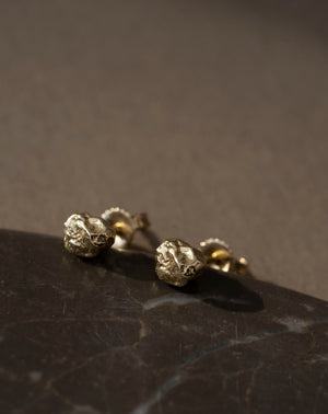 Gold nugget studs