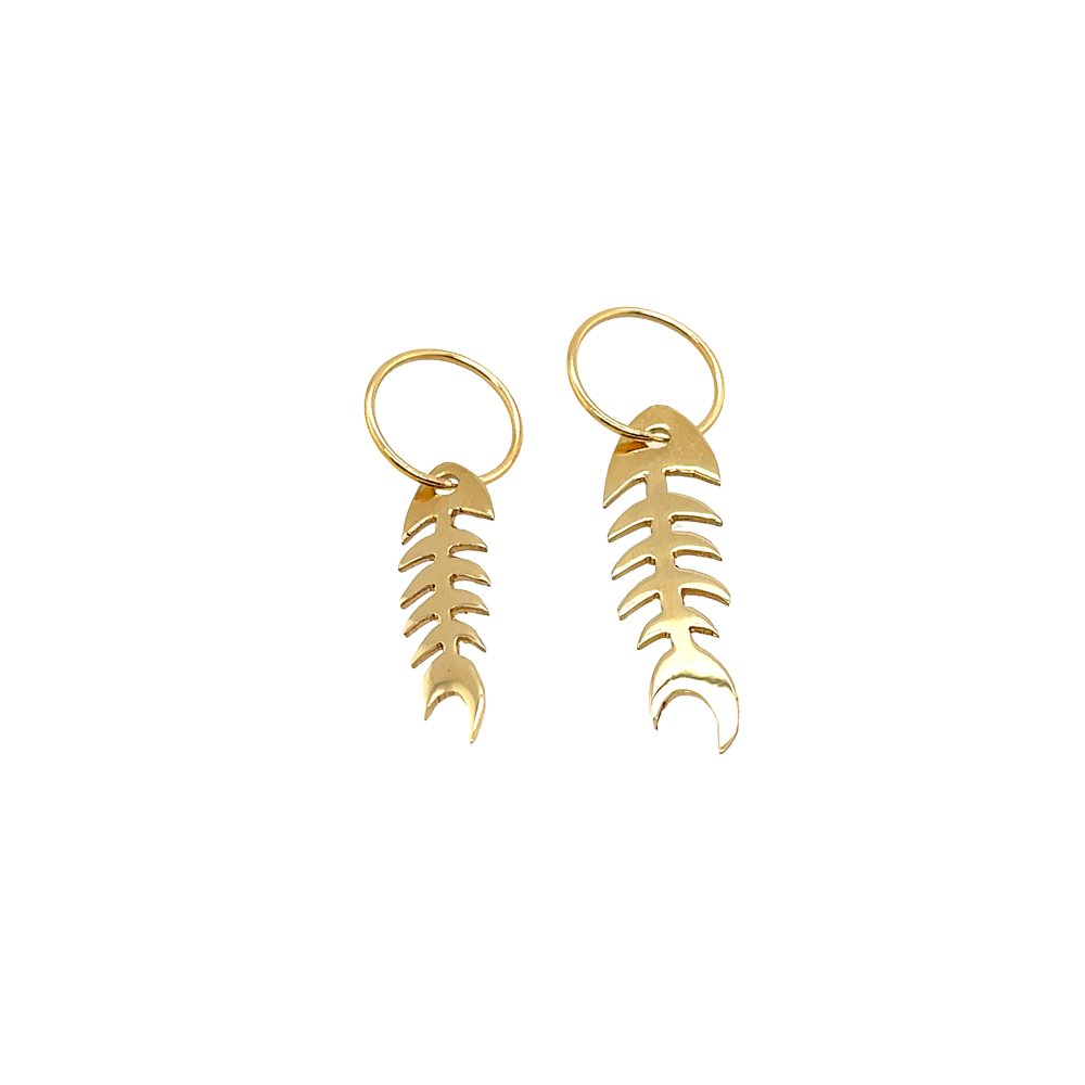 Fish bone earring