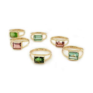 Green tourmaline ring