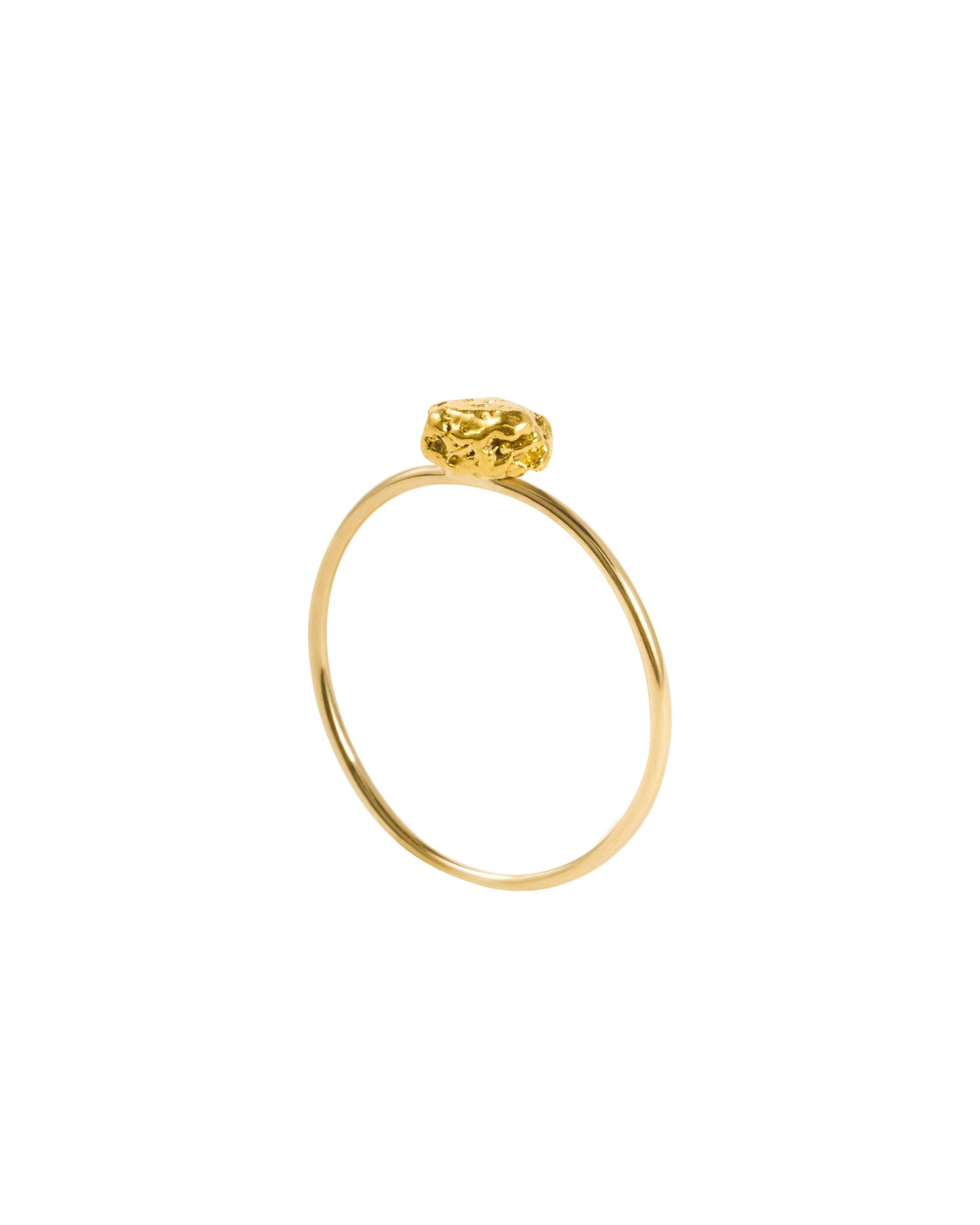 Gold 24ct nugget ring